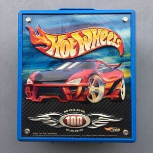 Blue 100 car hot wheels roller rolling travel handle carry case- Tara Model